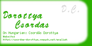 dorottya csordas business card